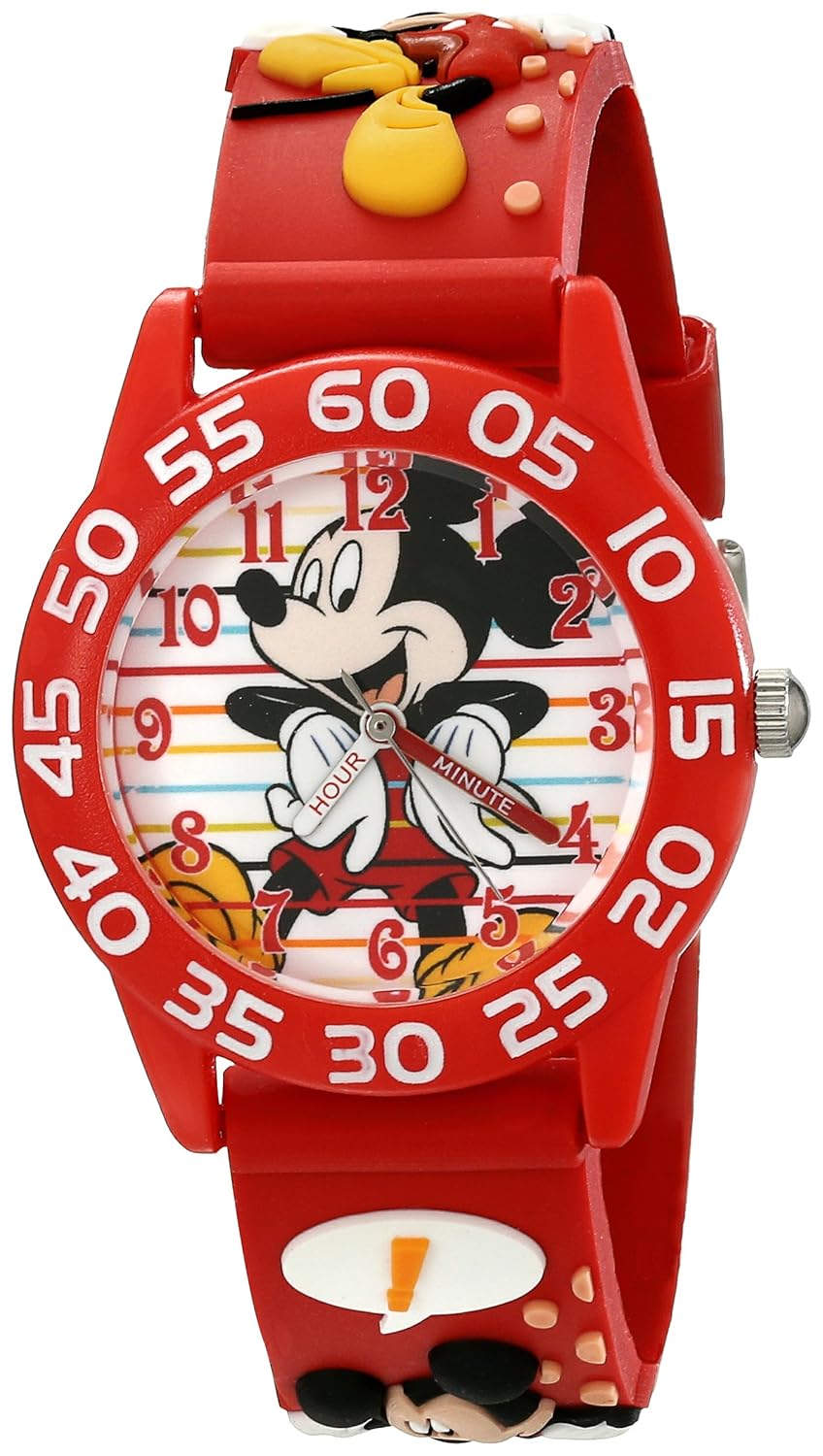 disney kids w001516 mickey mouse 3d plastic watch